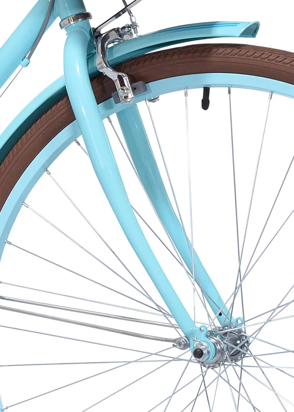 Kent Bicycles 700C Providence Ladies Cruiser Bike， Light Blue and Brown