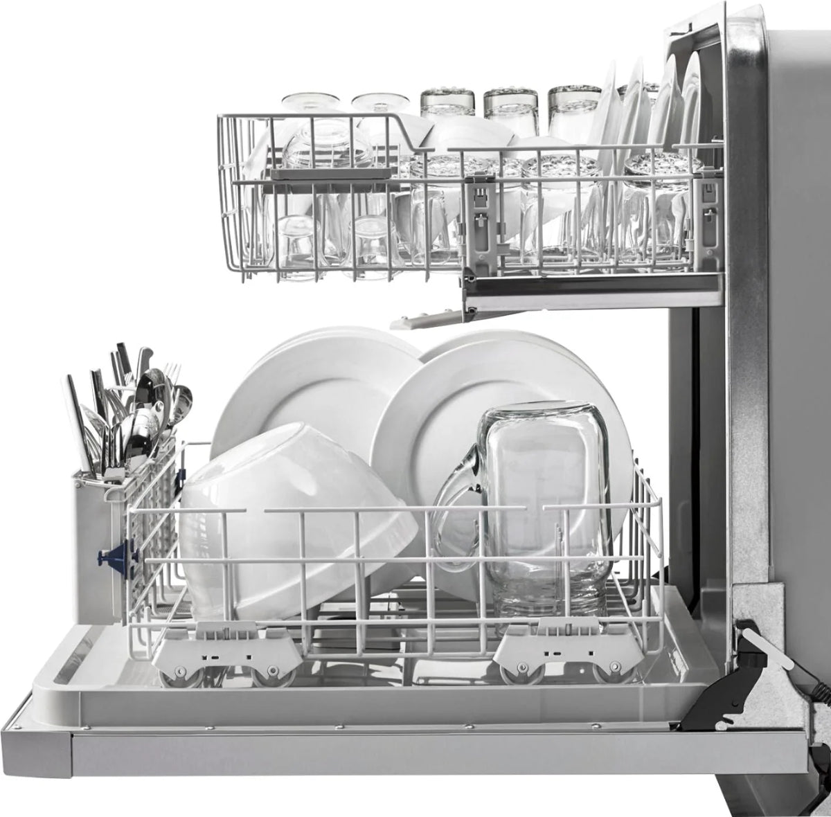 Whirlpool - 24 Tall Tub Built-In Dishwasher - Monochromatic stainless steel