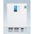 ADA compliant 24 wide all-freezer for built-in commercial use, manual defrost with a traceable thermometer, lock, and -25C capability