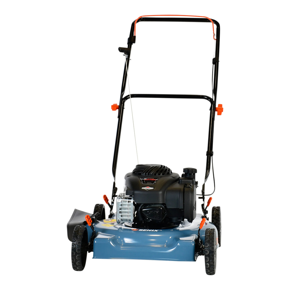 SENIX 20-Inch Gas Lawn Mower, 125 cc 4-Cycle Briggs & Stratton Engine, Push Lawnmower with Side Discharge, 5-Position Height Adjustment, LSPG-L3