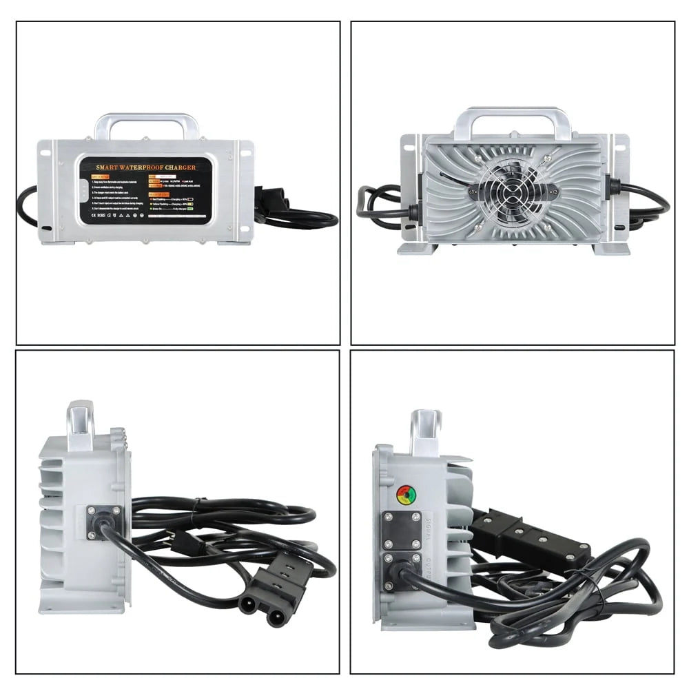 LABLT 48V 15A Battery Charger Replacement for Yamaha G19-G22 with 2 Pin Handle Plug