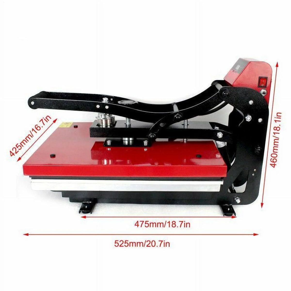 16x20 Slide Out Auto Open Heat Press Machine Clamshell Slide Out Base T-Shirt