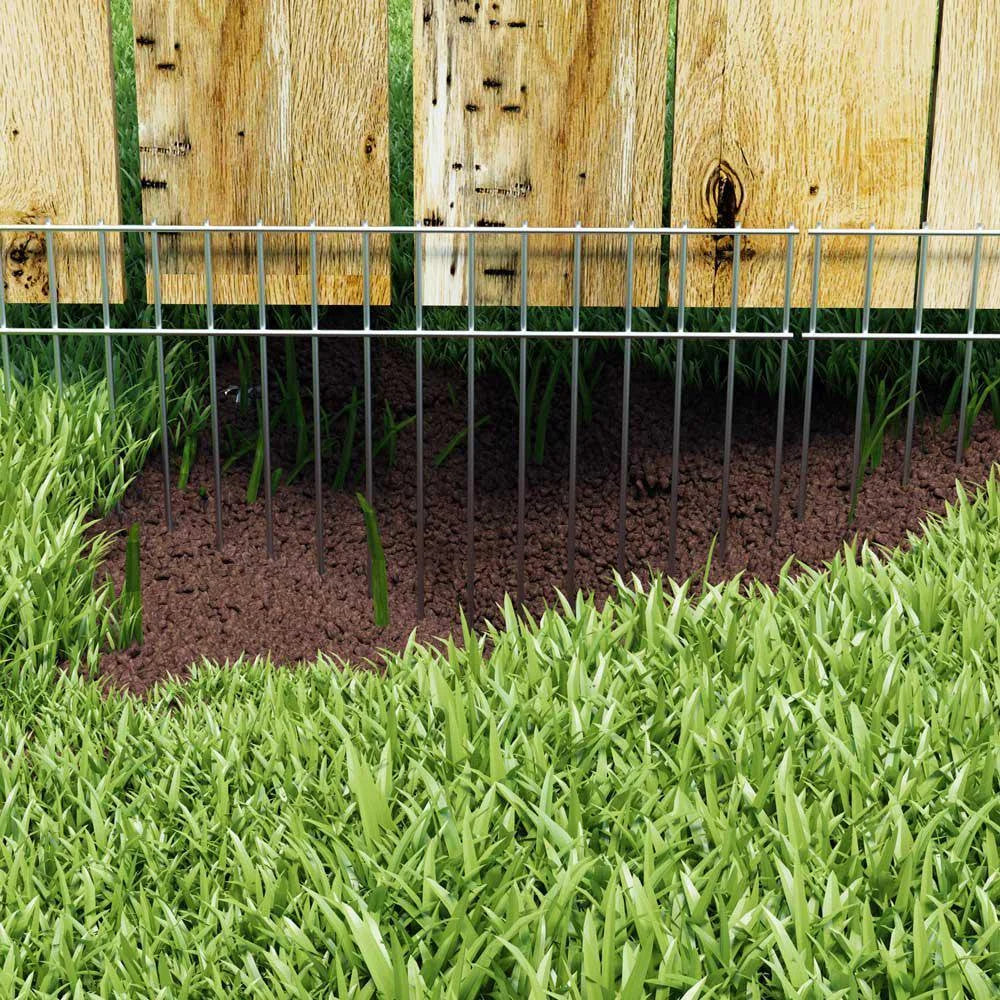 Dig Defence 5 Pack No-Dig XL Animal Barrier Fence for Max Protection 15 L x 24 W Galvanized Steel