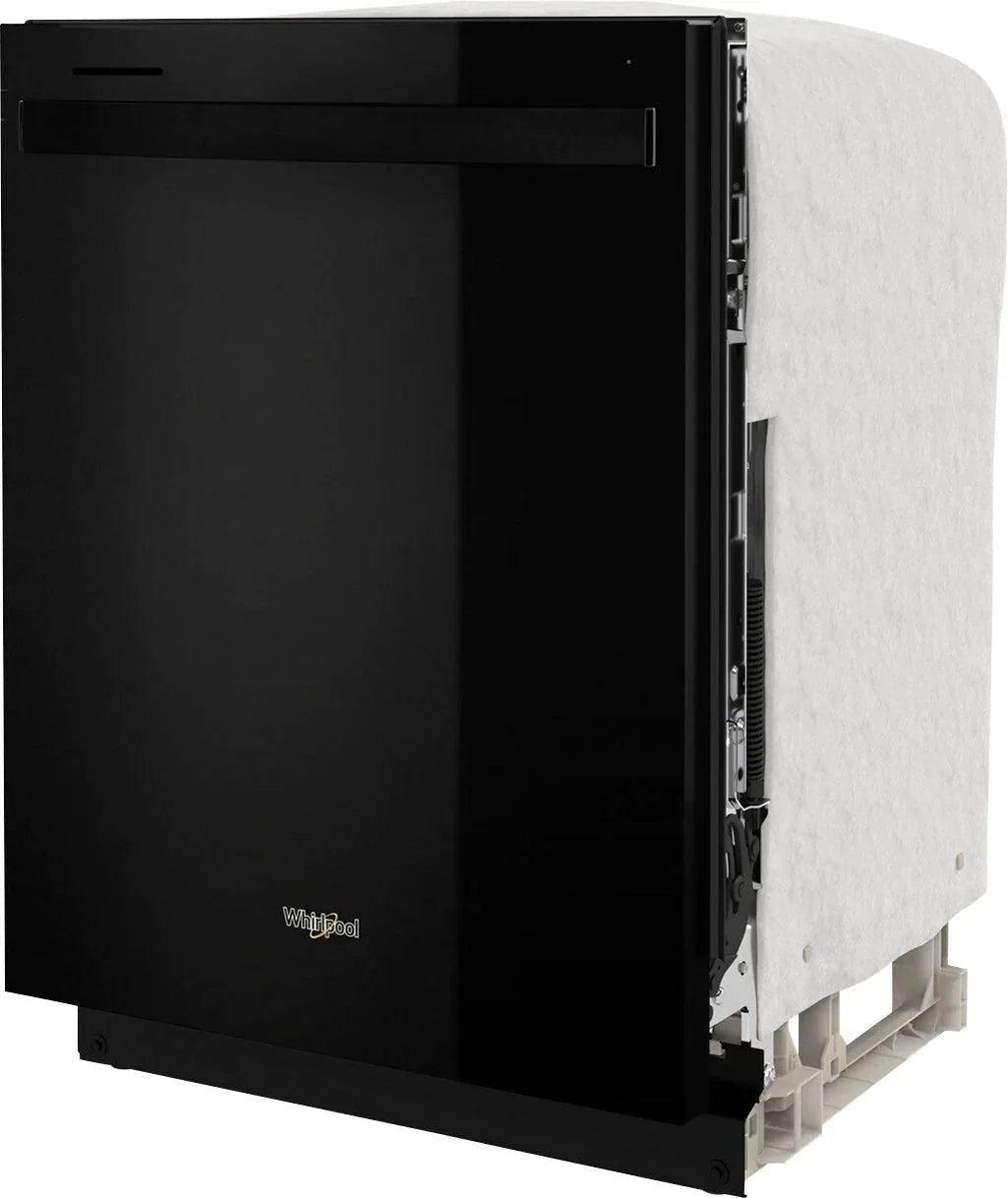 Whirlpool - 24 Top Control Built-In Dishwasher with Stainless Steel Tub, Large Capacity, 3rd Rack, 47 dBA - Black
