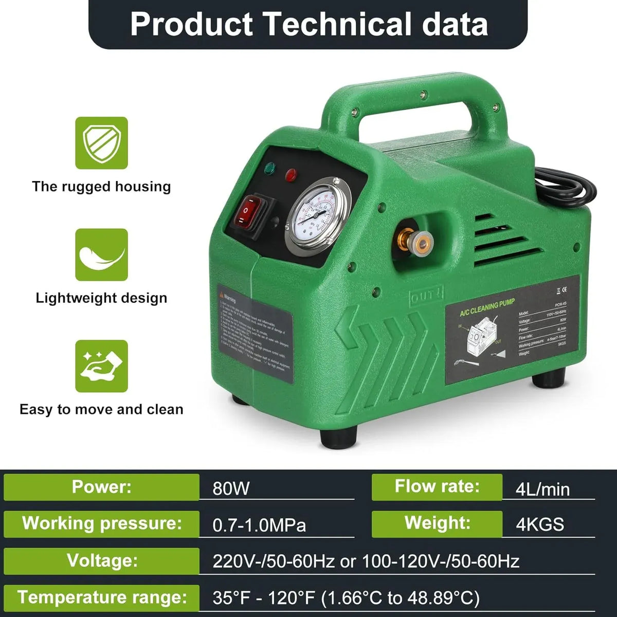 New ZPB140 Port A Blaster HVAC Coil Cleaning Portable Pressure Washer Coil Jet Cleaner for ac Unit 120V 80W for Indoor or Outdoor,Can only be Used with Water, not for Spraying air