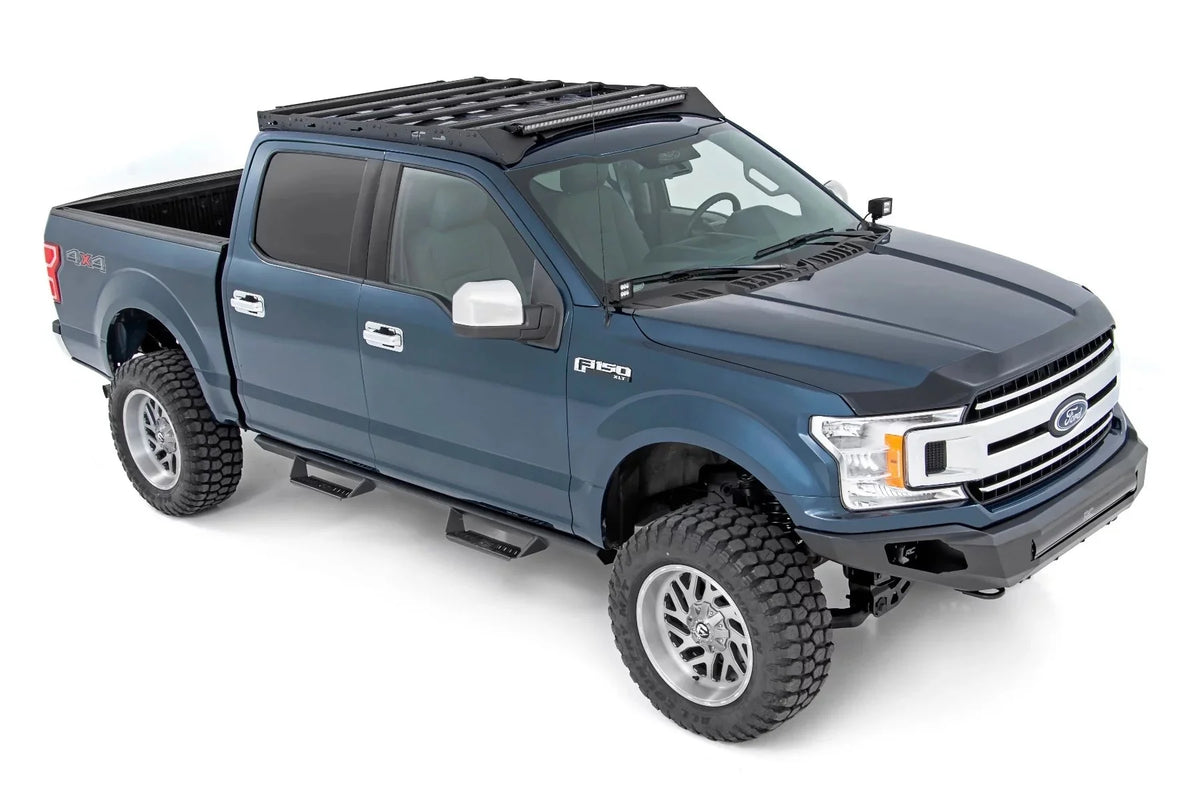 Rough Country Roof Rack System w/40 Front Facing LED for 15-18 F-150 - 51021 Fits select: 2015-2016,2017-2018 FORD F150