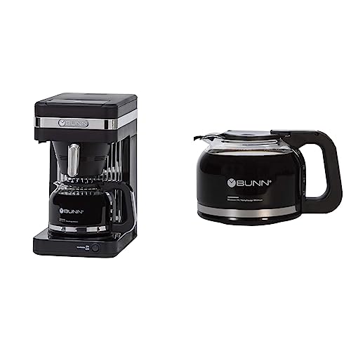 BUNN CSB2B Speed Brew Elite 10-Cup Coffee Maker, Black/SST & 8-12 Cup Coffee Filters, 6 each, 100ct