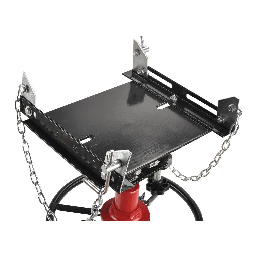 FGJQEFG Transmission Jack 1100Lbs 2 Stage Hydraulic High Lift Vertical Telescopic 34 - 68 Adjustable Height with Foot Pedal Wheels