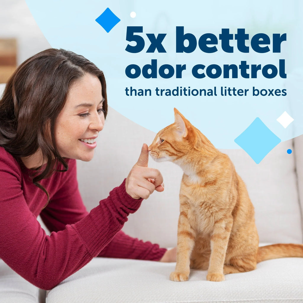 PetSafe ScoopFree Complete Replacement Blue Crystal Litter Tray�� 6-Pack Easy Cleanup with Disposable Tray Includes Leak Protection and Low Tracking Litter