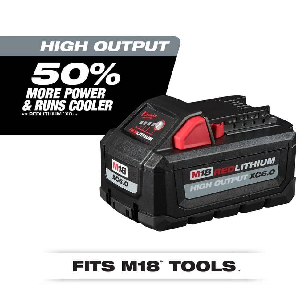 M18 18-Volt Lithium-Ion 175-Watt Powered Compact Inverter for M18 Batteries with (2) M18 HIGH OUTPUT 6.0 Ah Batteries 2846-20-48-11-1862