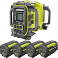 RYOBI 40V 1800-Watt Portable Battery Power Station Inverter Generator and 4-Port Charger with (4) 6.0 Ah Batteries RYi1802B6-6