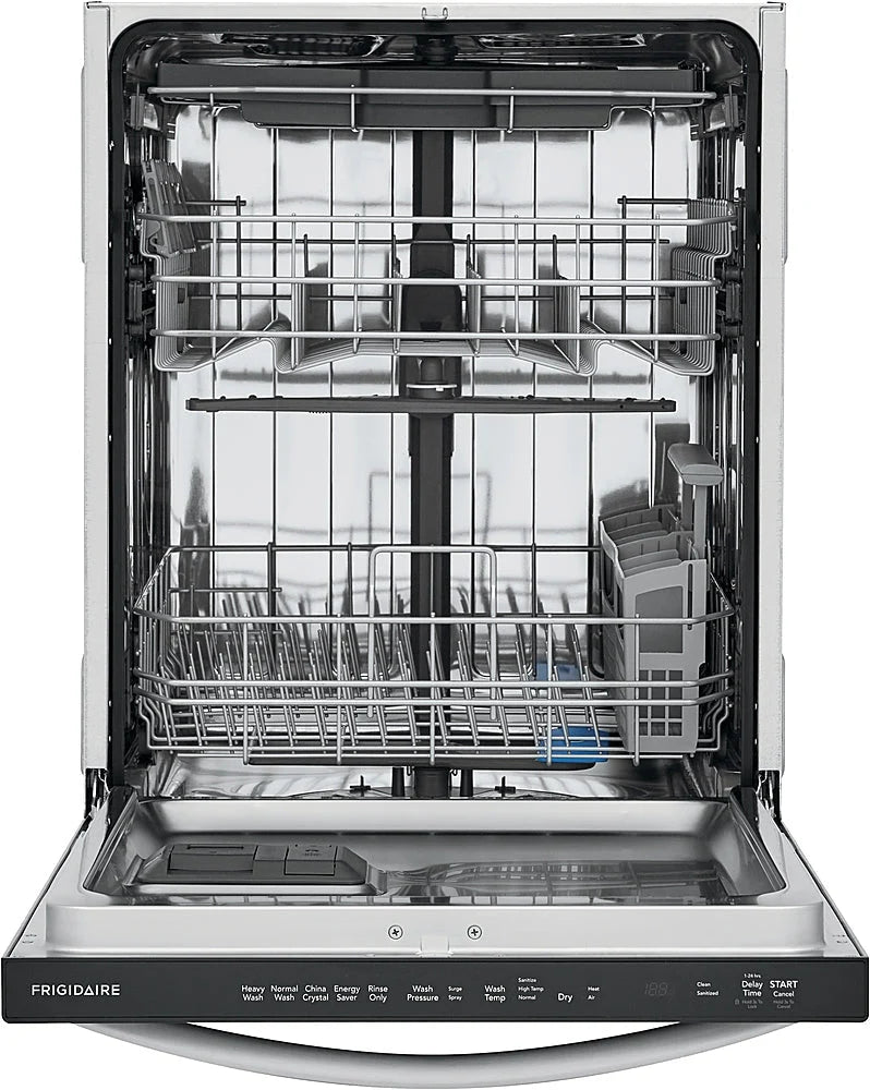 Frigidaire - 24 Top Control Built-In Dishwasher with Stainless Steel Tub, 3rd Rack, 49 dBA - Stainless steel