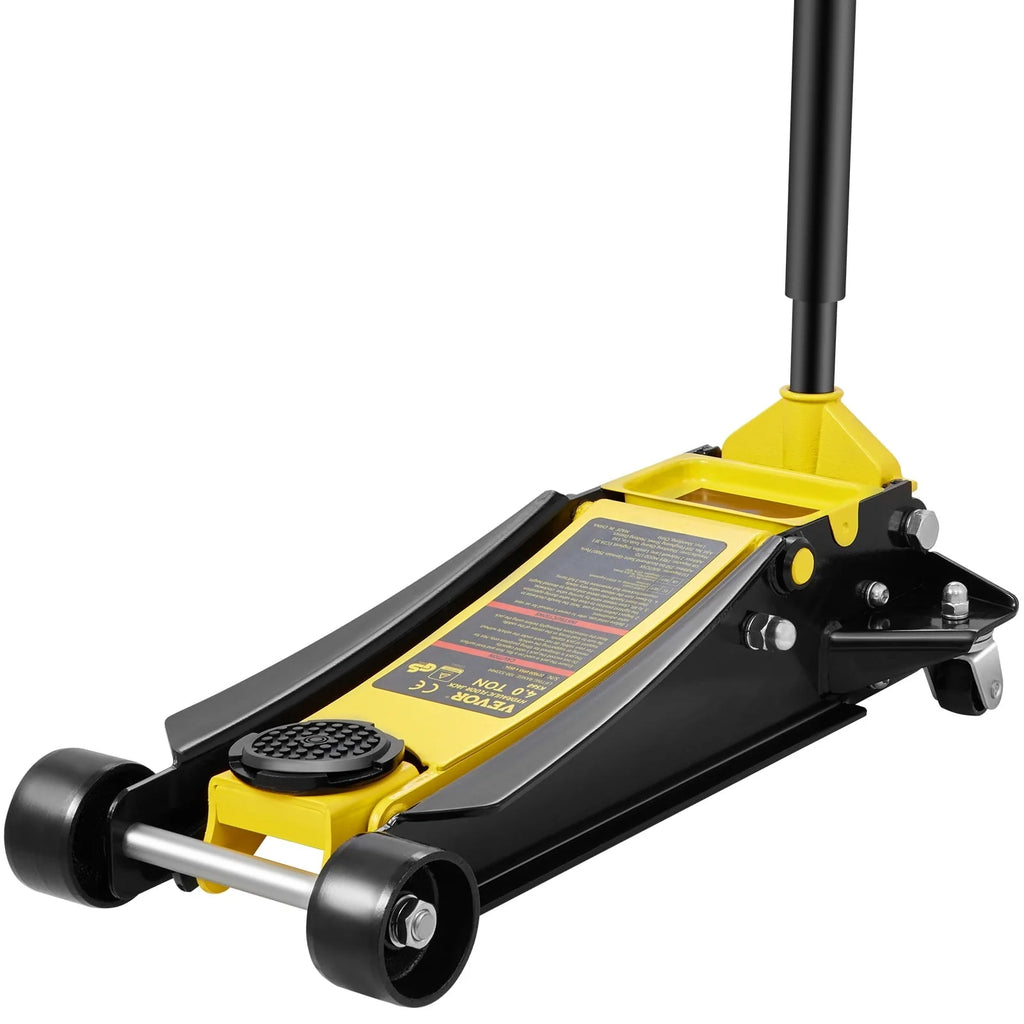 BENTISM Low Profile Floor Jack 4 ton Heavy Duty Steel Dual Piston Rapid Pump