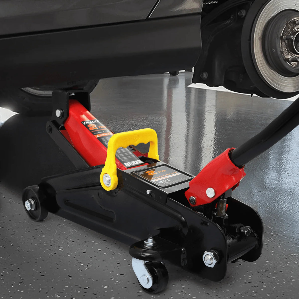 Magshion 2 Ton (4,000 lb) Capacity, Heavy Duty Hydraulic Trolley Service/Floor Jack with Blow Mold Carrying Storage Case, Black