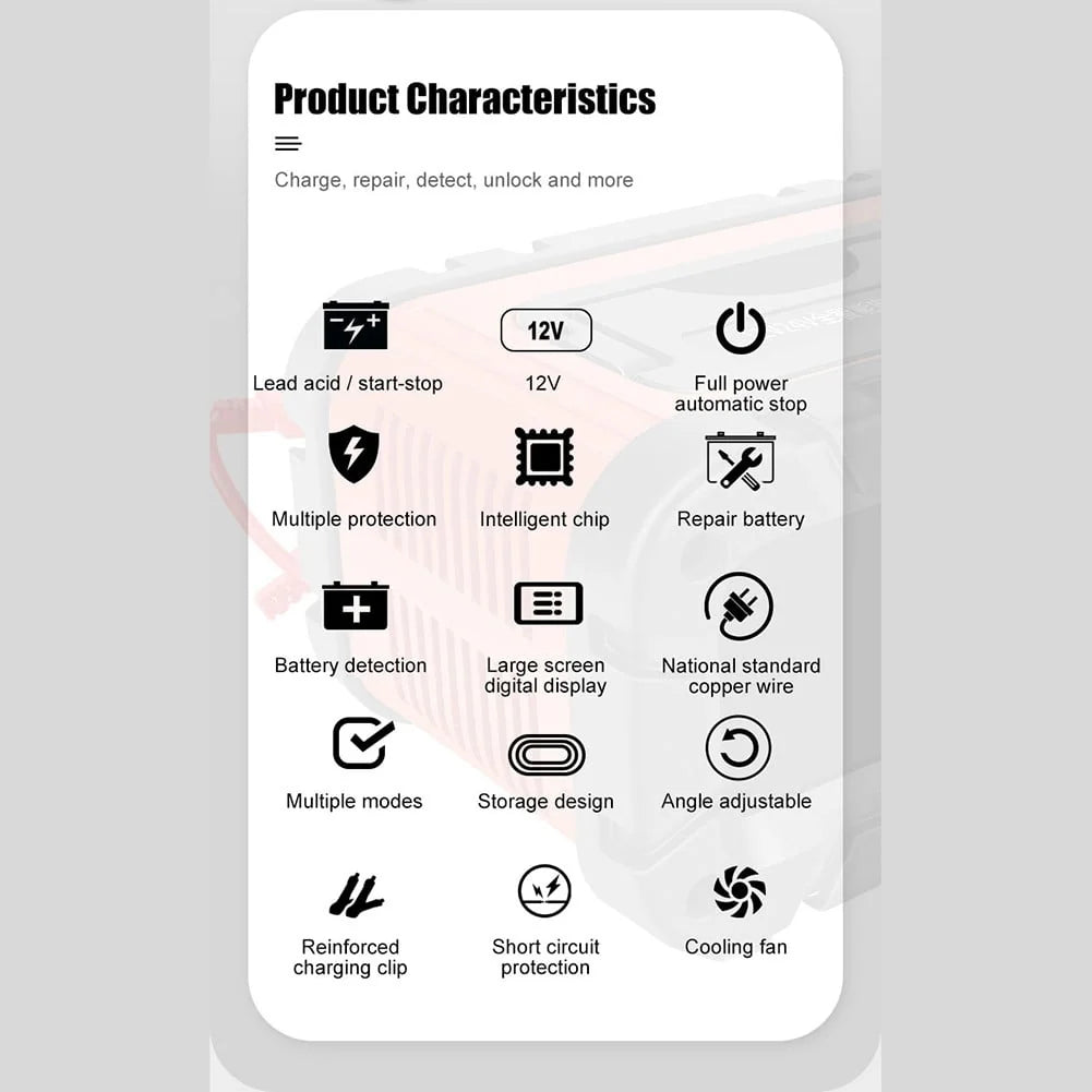 suyin Car And Motorcycle Battery Charger 12V/6A Intelligent Pulse Repair Charger