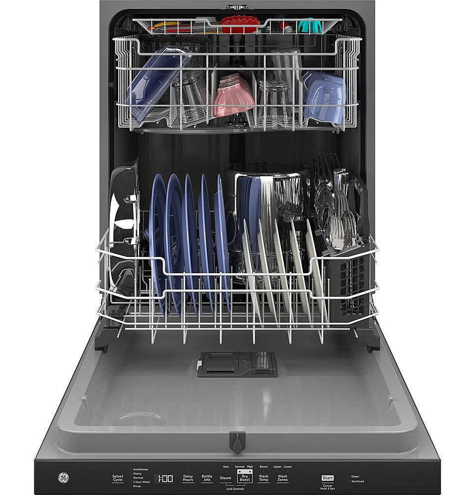 GE - Top Control Built-In Dishwasher with 3rd Rack, Dry Boost, 50 dBa - White