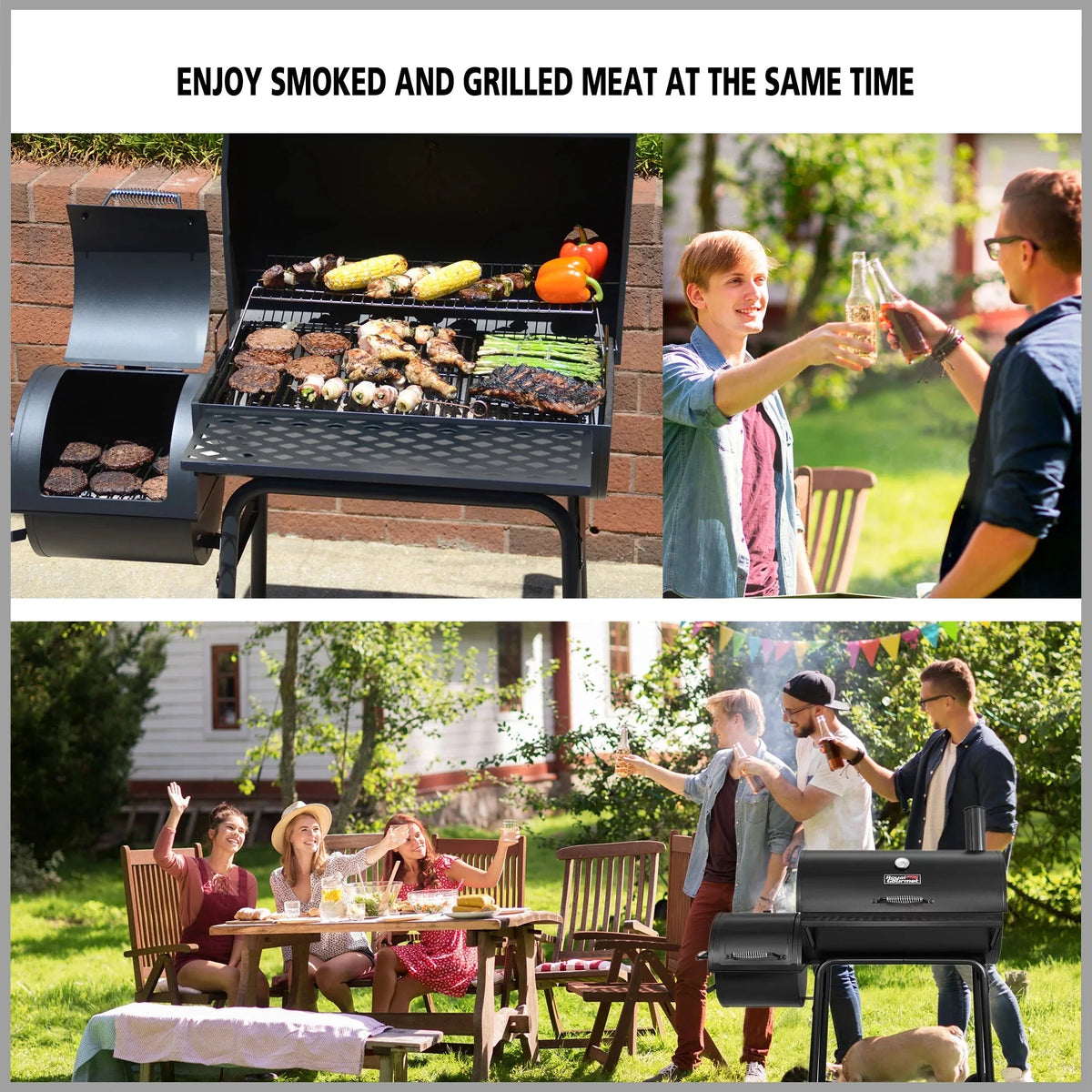 Royal Gourmet 30 CC1830F Charcoal Grill with Offset Smoker