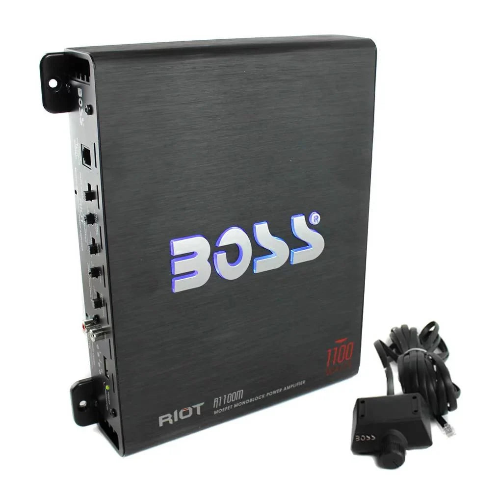 MTX TNE212D 12 1200W Dual Loaded Car Subwoofer and Boss 1100W Amplifier w/ Kit
