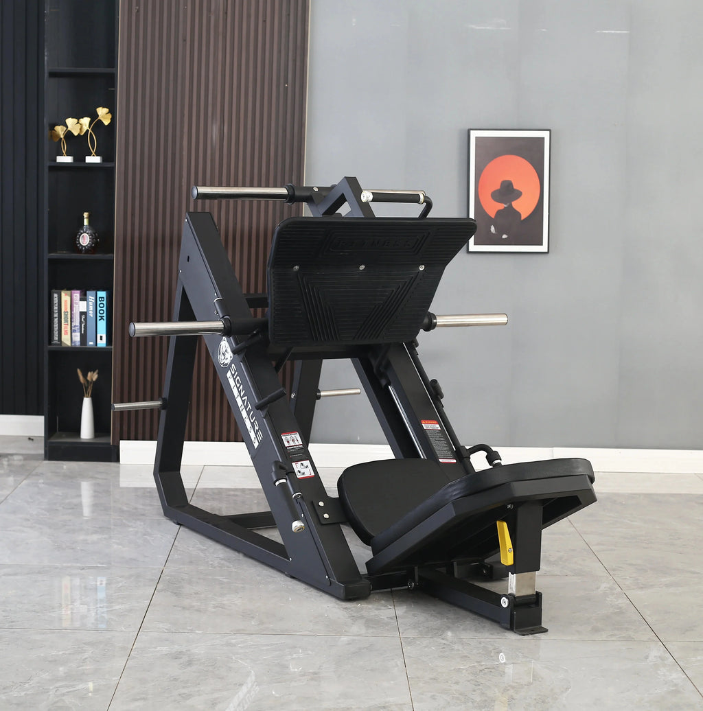 BalanceFrom Commercial Grade Plate Loaded Adjustable Leg Press Machine with Extra Plate Storage, 1000-Pound Capacity
