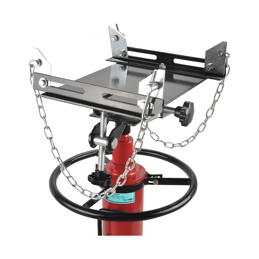 FGJQEFG Transmission Jack 1100Lbs 2 Stage Hydraulic High Lift Vertical Telescopic 34 - 68 Adjustable Height with Foot Pedal Wheels
