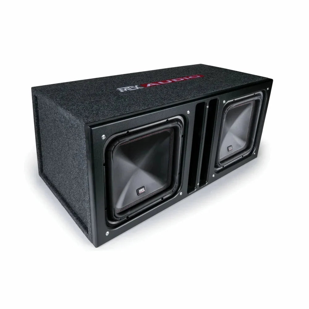 MTX SLH12X2S 12 Sledgehammer Dual Square Unloaded Enclosure Subwoofers