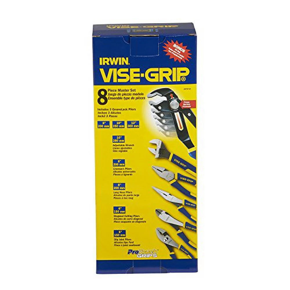 Irwin Tools VISE-GRIP GrooveLock Pliers Set, 8 Piece, 2078712