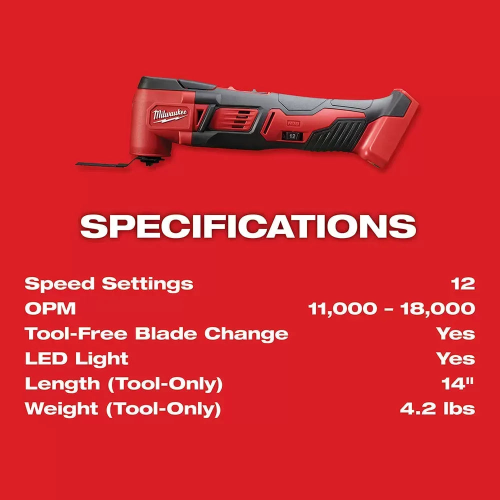 Milwaukee Pre-Sale 2626-20 M18 18V Multi-Tool w/ Adapter - Bare Tool