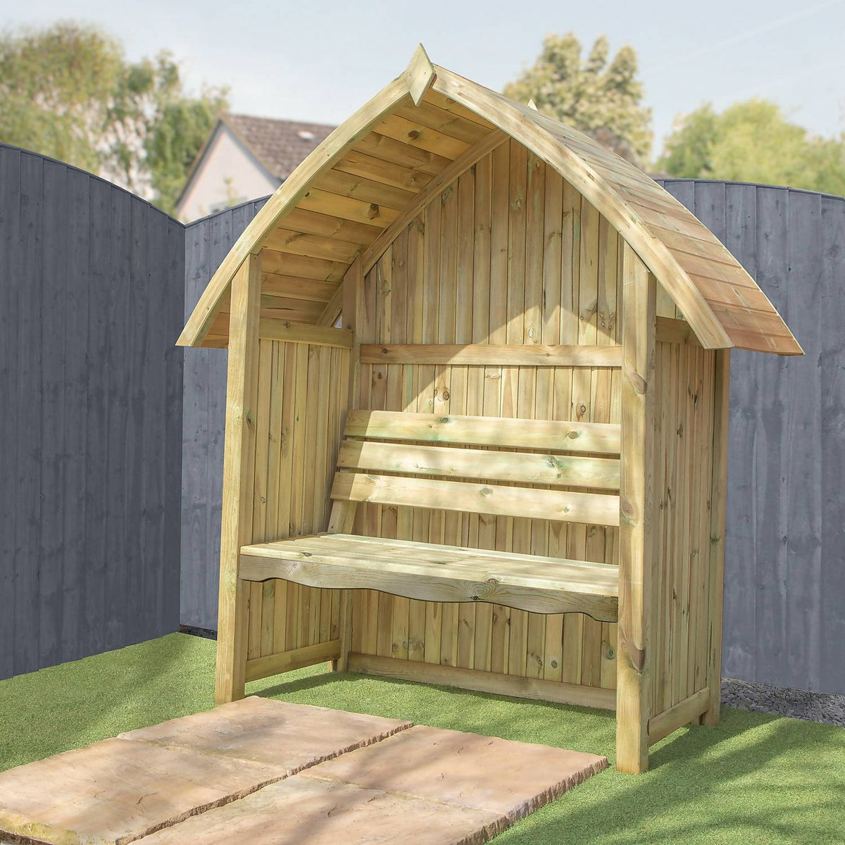 Mercia Arch Top Seated Arbour
