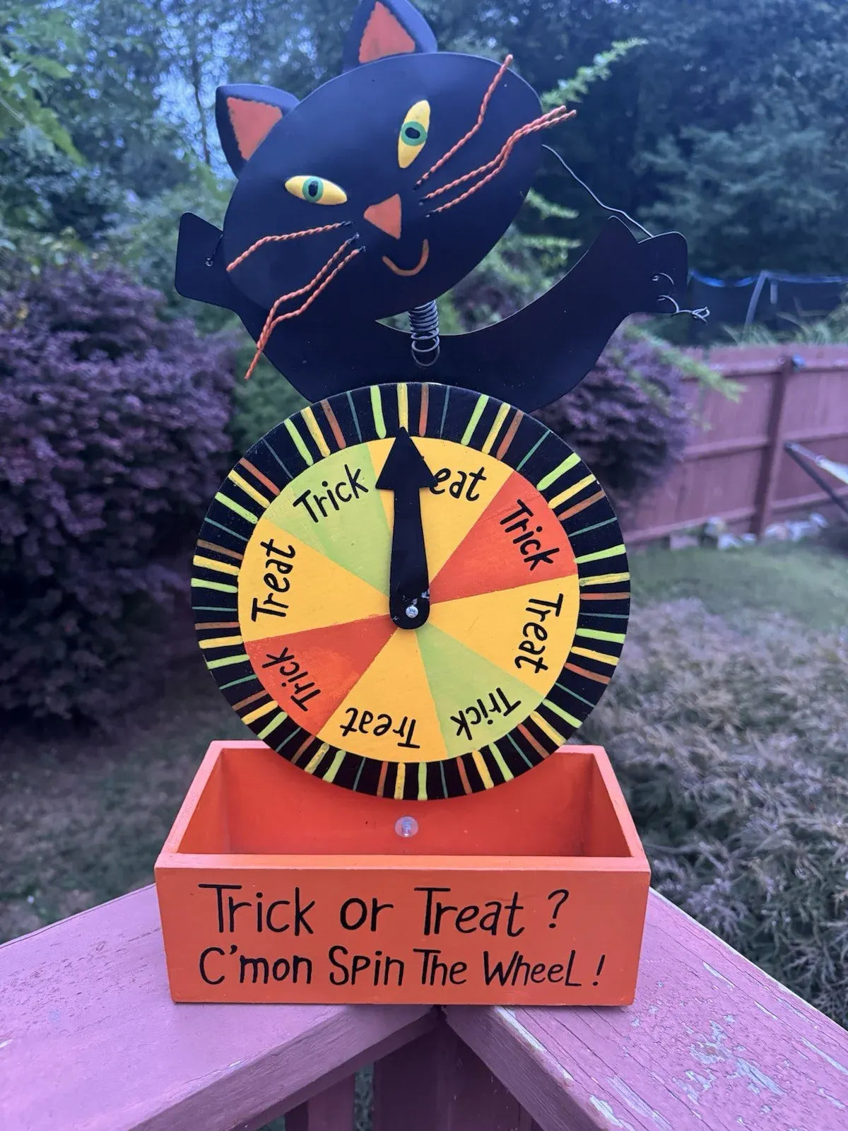 2003 Target Black Cat Halloween Trick Or Treat Party Game Spin The Wheel