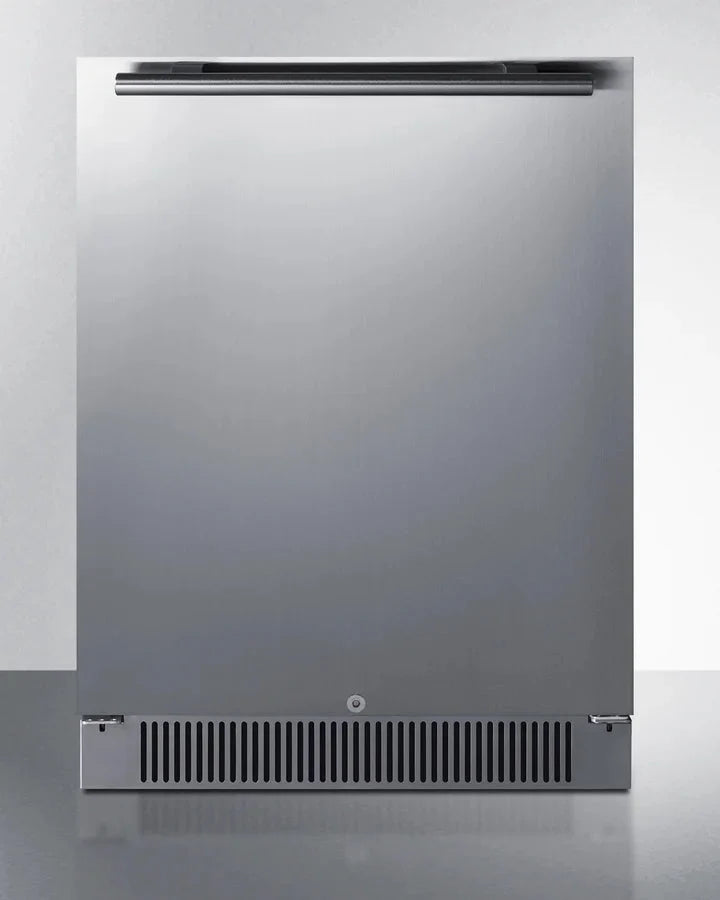 24 Wide Built-In Outdoor All-Refrigerator, Stainless Steel, LHD