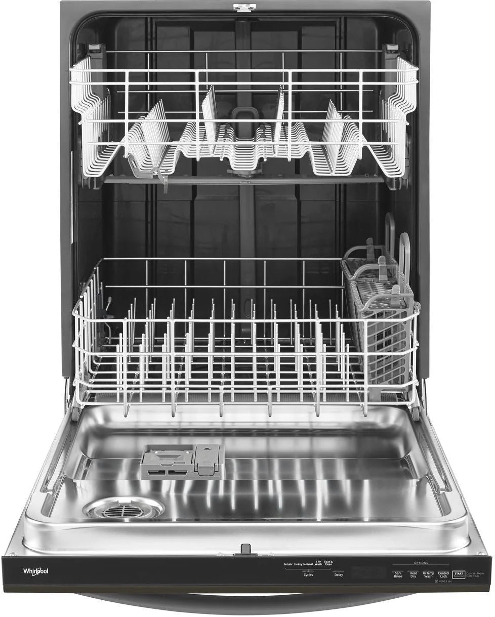 Whirlpool - 24 Built-In Dishwasher - Black stainless steel