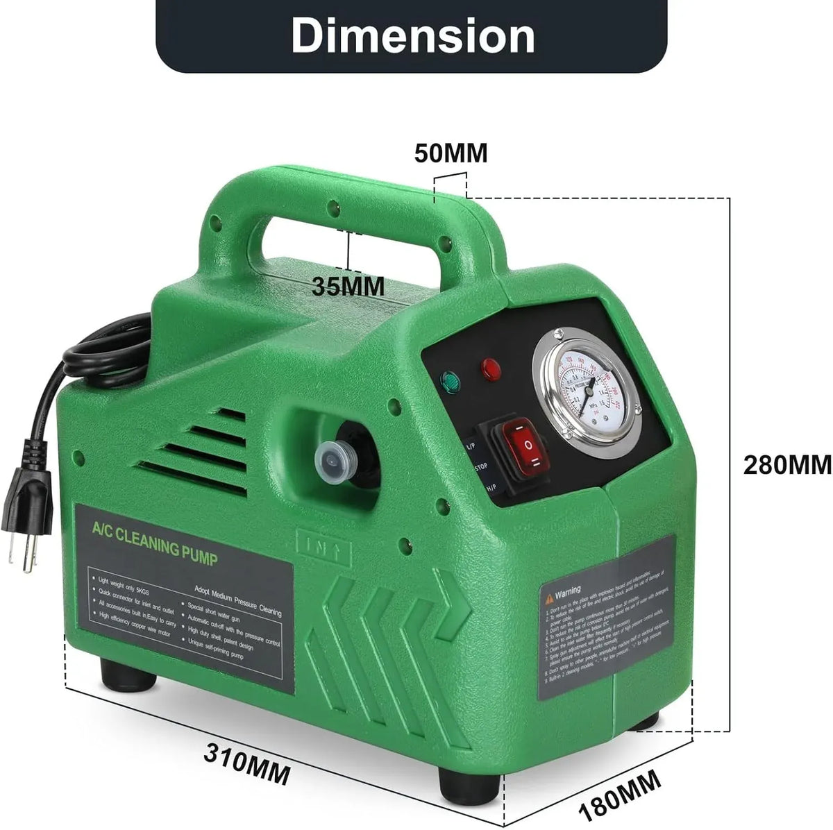 New ZPB140 Port A Blaster HVAC Coil Cleaning Portable Pressure Washer Coil Jet Cleaner for ac Unit 120V 80W for Indoor or Outdoor,Can only be Used with Water, not for Spraying air