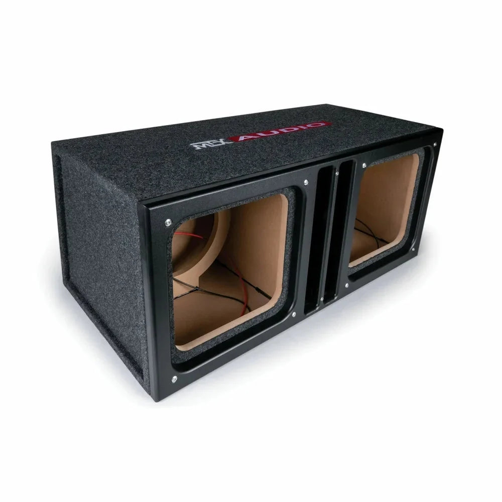 MTX SLH12X2S 12 Sledgehammer Dual Square Unloaded Enclosure Subwoofers