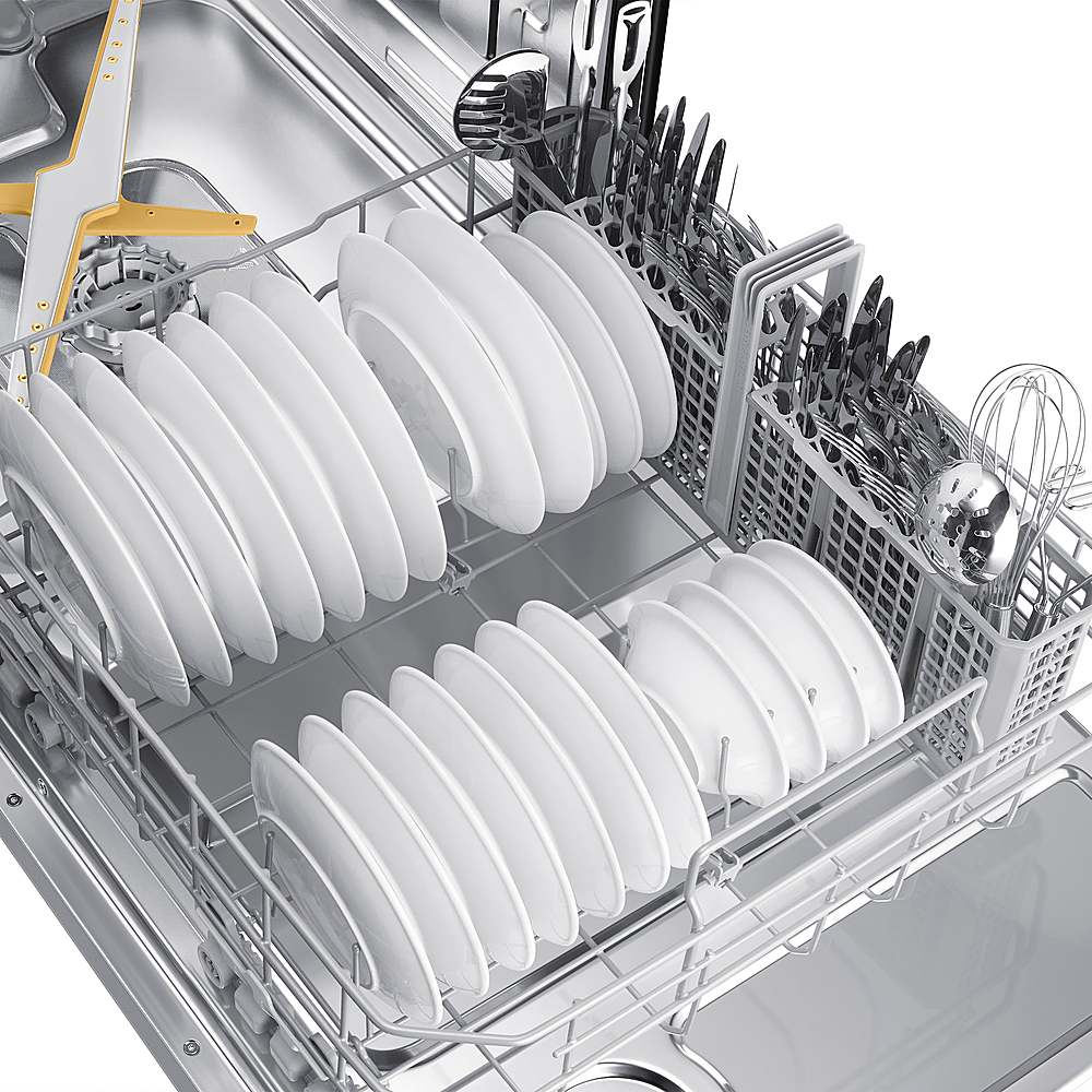 Samsung - Smart 44dBA Dishwasher with StormWash+ - Stainless steel