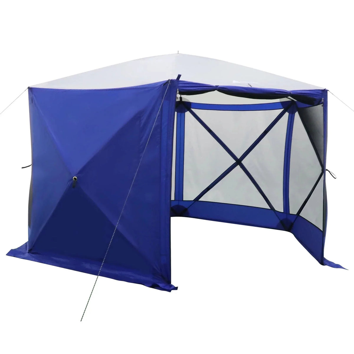 Ozark Trail 6 Hub Outdoor Camping 11'x10'x88.5 Screen House, 1 Room, Blue