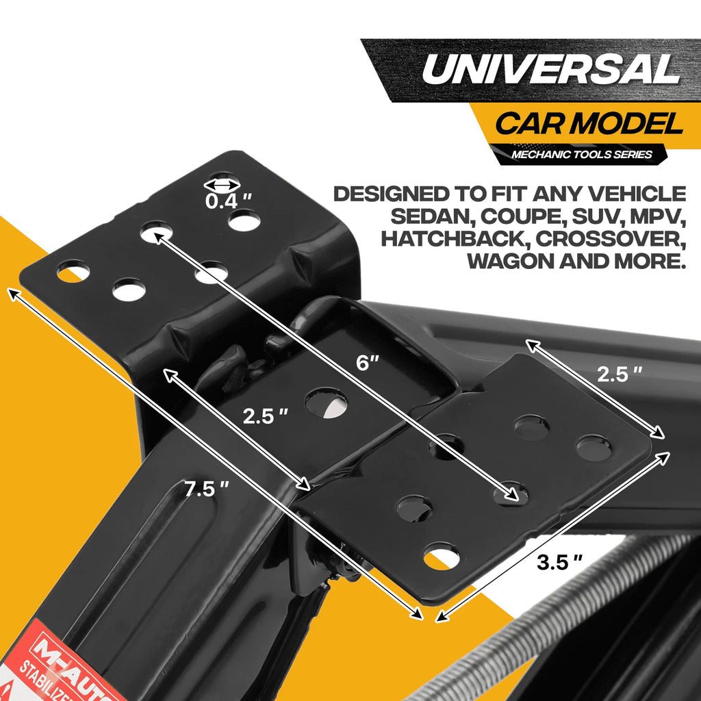 Magshion 2.5 Ton Scissor Jack Set of 4, 5000lbs Heavy Duty Car Jack Lift Kit with Handle, RV Trailer Stabilizer Leveling Scissor Jacks Set, Black