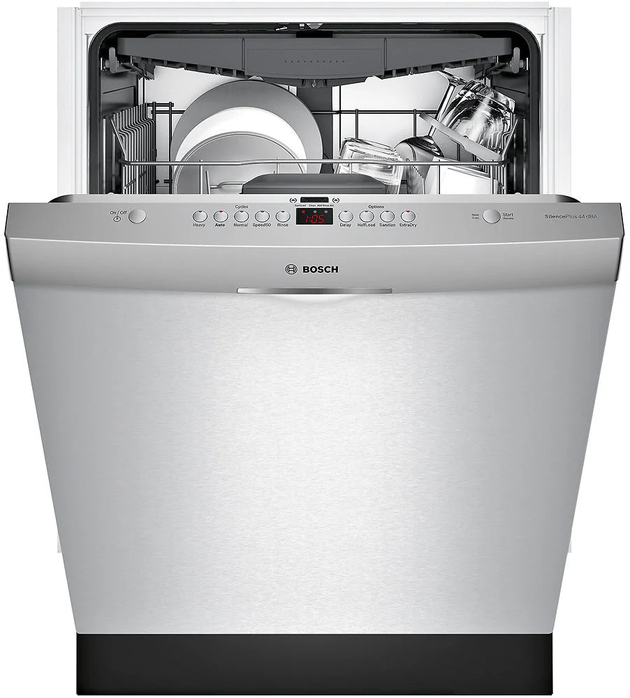 Bosch - 300 Series 24 Scoop Handle Dishwasher with Stainless Steel Tub - Stainless steel