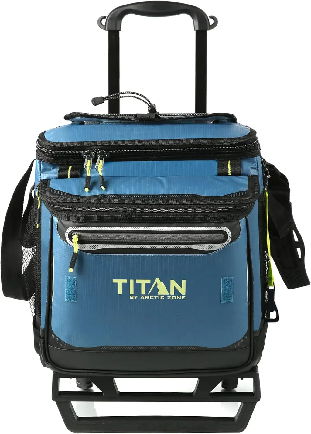 Titan Deep Freeze 60 (50+10) Can Wheeled Cooler - Collapsible Rolling Cooler with Wheels and All-Terrain Cart