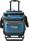 Titan Deep Freeze 60 (50+10) Can Wheeled Cooler - Collapsible Rolling Cooler with Wheels and All-Terrain Cart