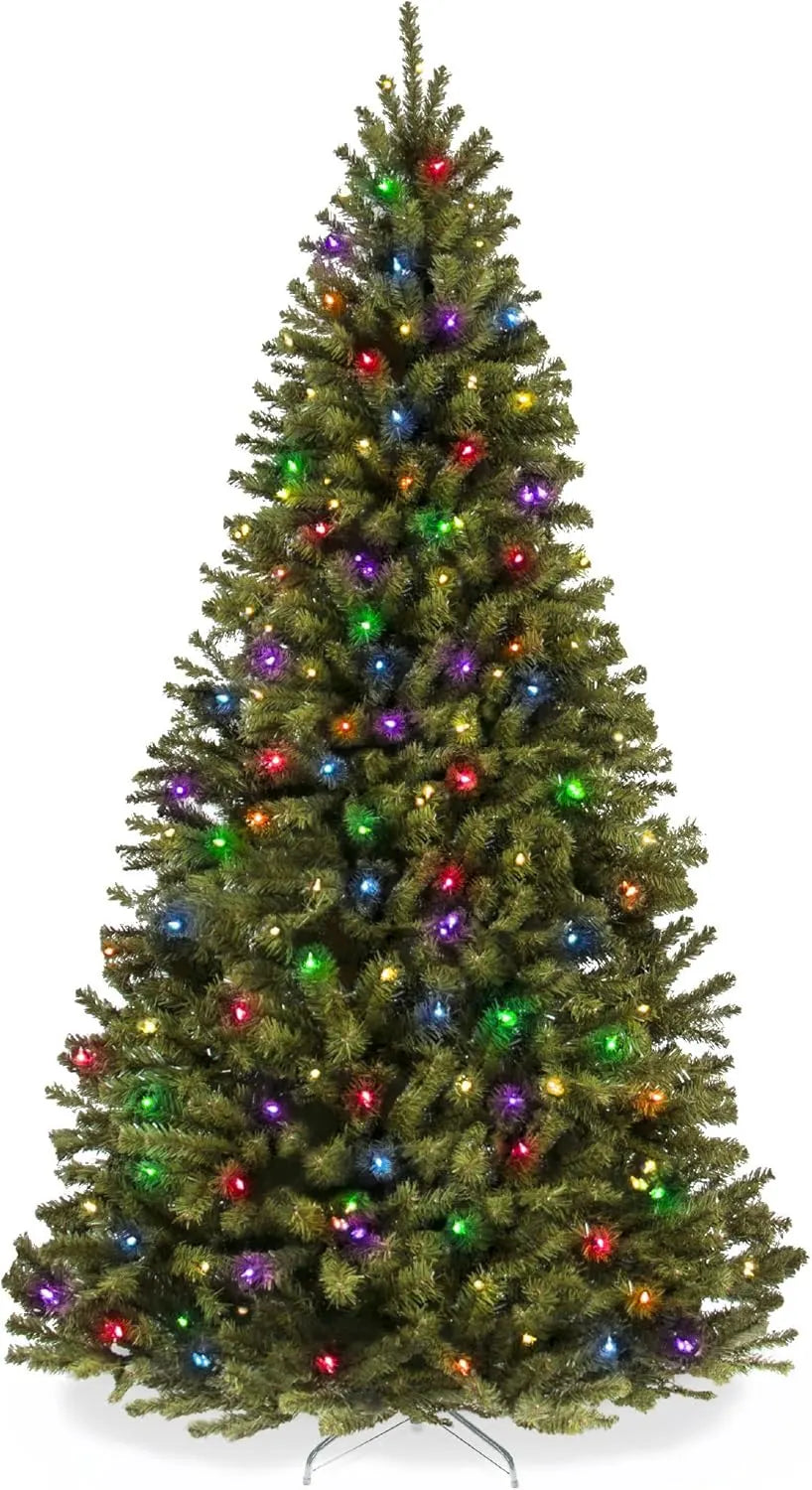 12ft Choice Products 4.5ft Pre-Lit Spruce Artificial Holiday Christmas Tree for Home, Office, Party Decoration w/ 200 Incandescent Lights, 763 Branch Tips, Easy Assembly, Metal Hinges & Foldable Base