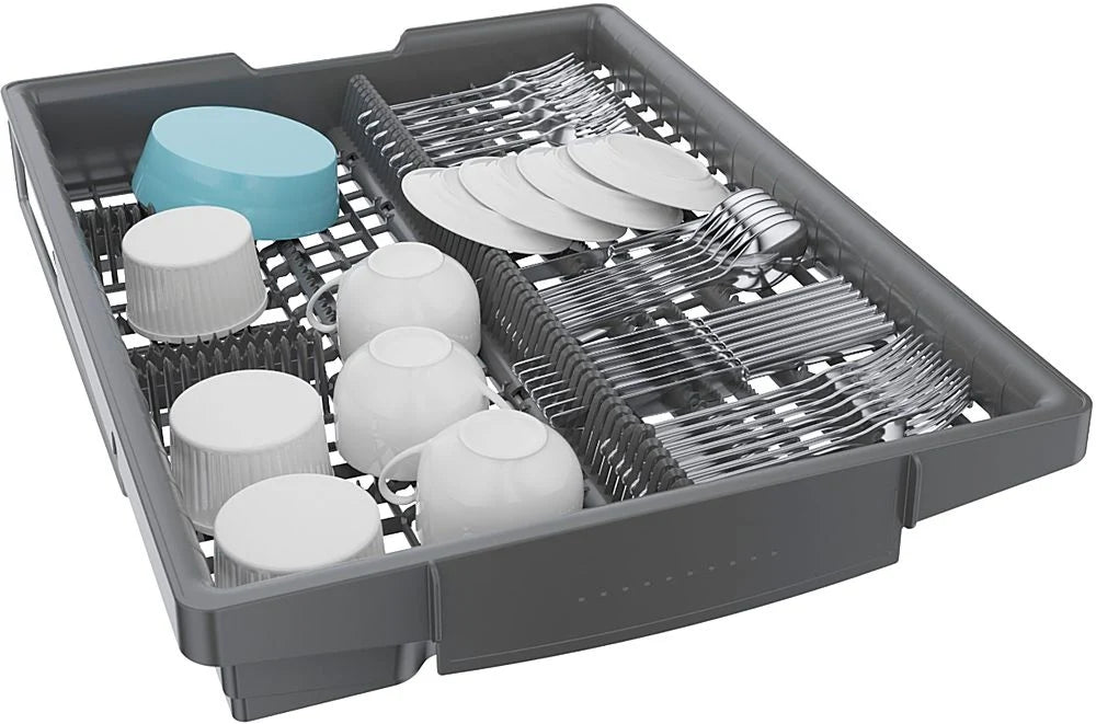 Bosch - 800 Series 18 Front Control Smart Built-In Stainless Steel Tub Dishwasher with 3rd Rack, 44 dBA - Stainless steel