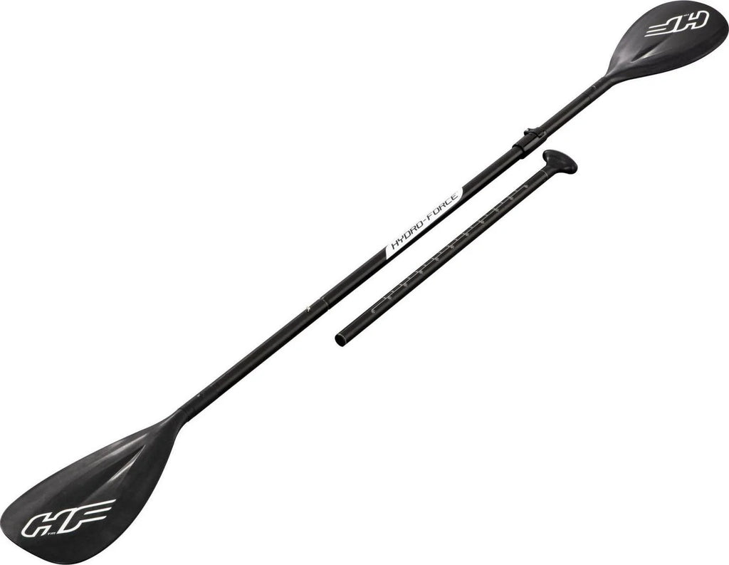 Hydro-Force Oceana 10 Ft. Inflatable Convertible Stand-up Paddle Board and Sit-on Kayak Set， Wood and Palm Print