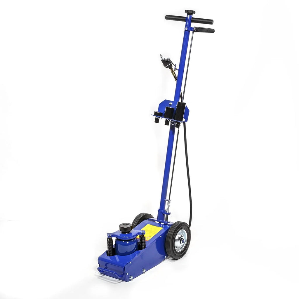 Pro-Series 22-Ton Air Hydraulic Floor Jack Car Wheel Floor Jack Capacity w/ (4) Extension Saddle Set, Blue