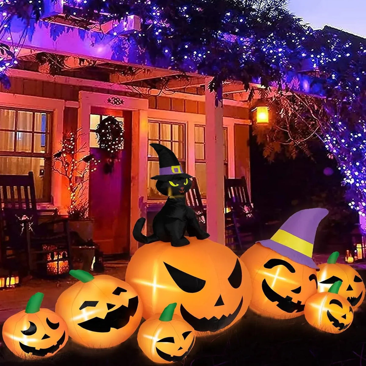 11FT Wide Halloween Inflatables Archway Outdoor Decorations, Inflatable Clown Arch Blow Up Halloween Decorations Built-in Projection LED Light for Halloween Decor Front Yard Garden Lawn Party