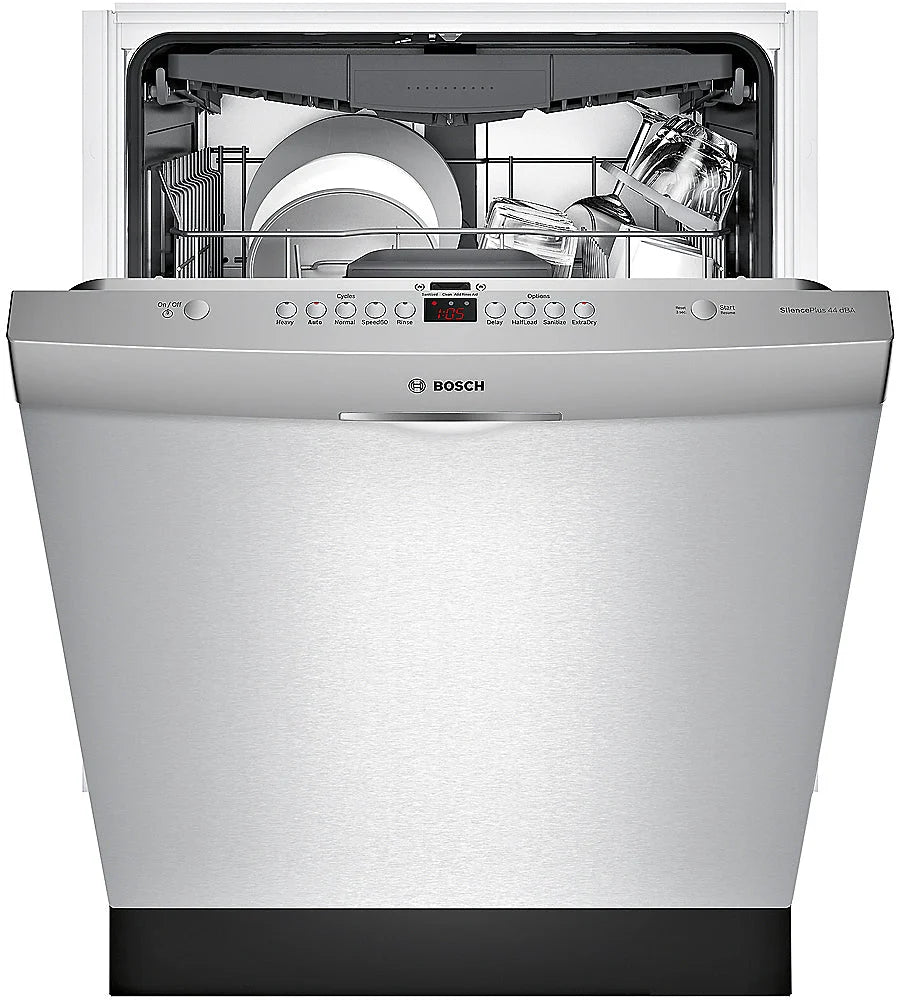 Bosch - 300 Series 24 Scoop Handle Dishwasher with Stainless Steel Tub - Stainless steel