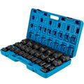BENTISM Impact Socket Set 3/4 , 29 Piece Impact Sockets, 6-Point Sockets, CR-M0, 3/4 Drive Socket Set Impact SAE 3/4 - 2-1/2 , Rugged Construction with a Storage Cage