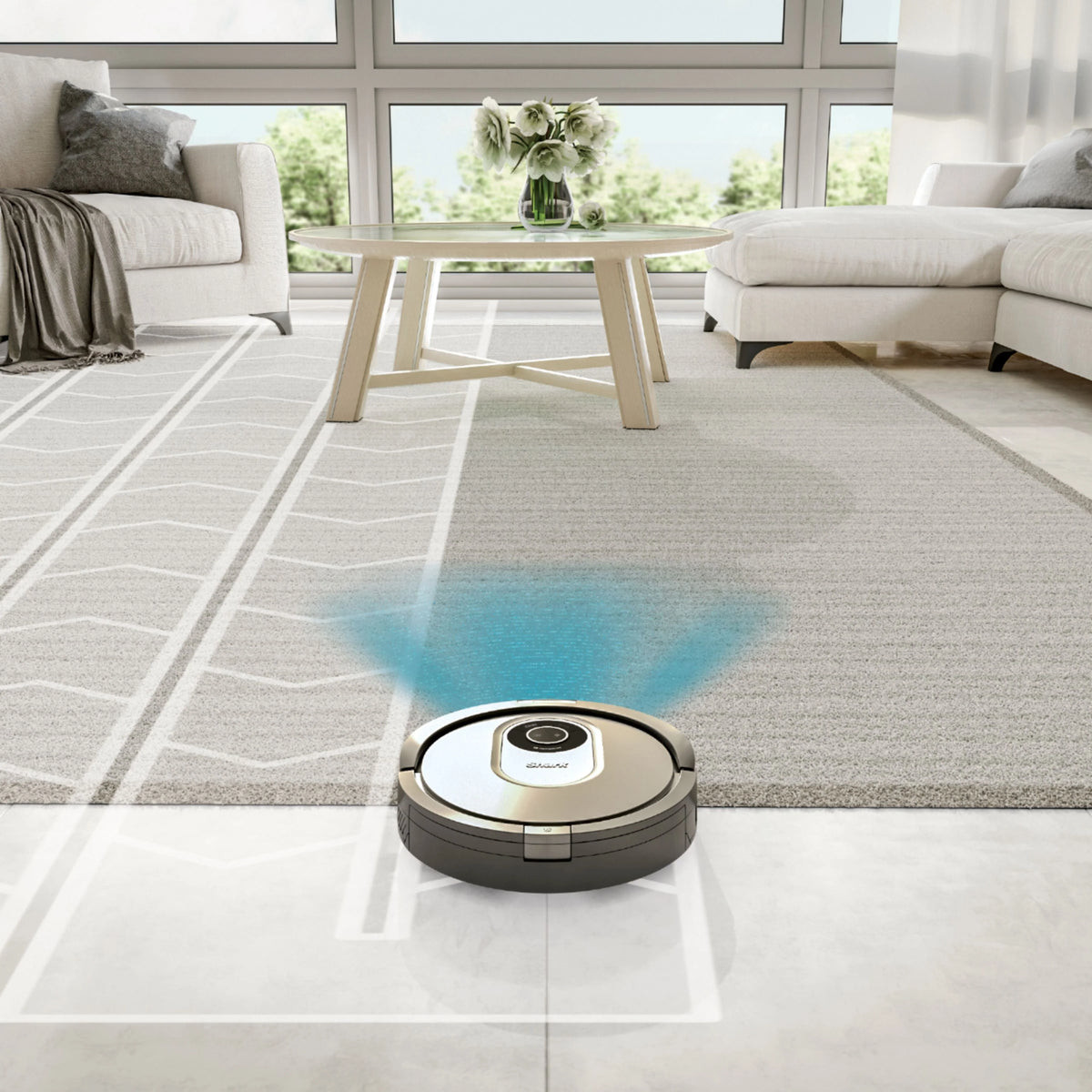 Shark - AI Robot Vacuum RV2001 with Self Cleaning Brushroll, Object Detection, Wi Fi - Gray