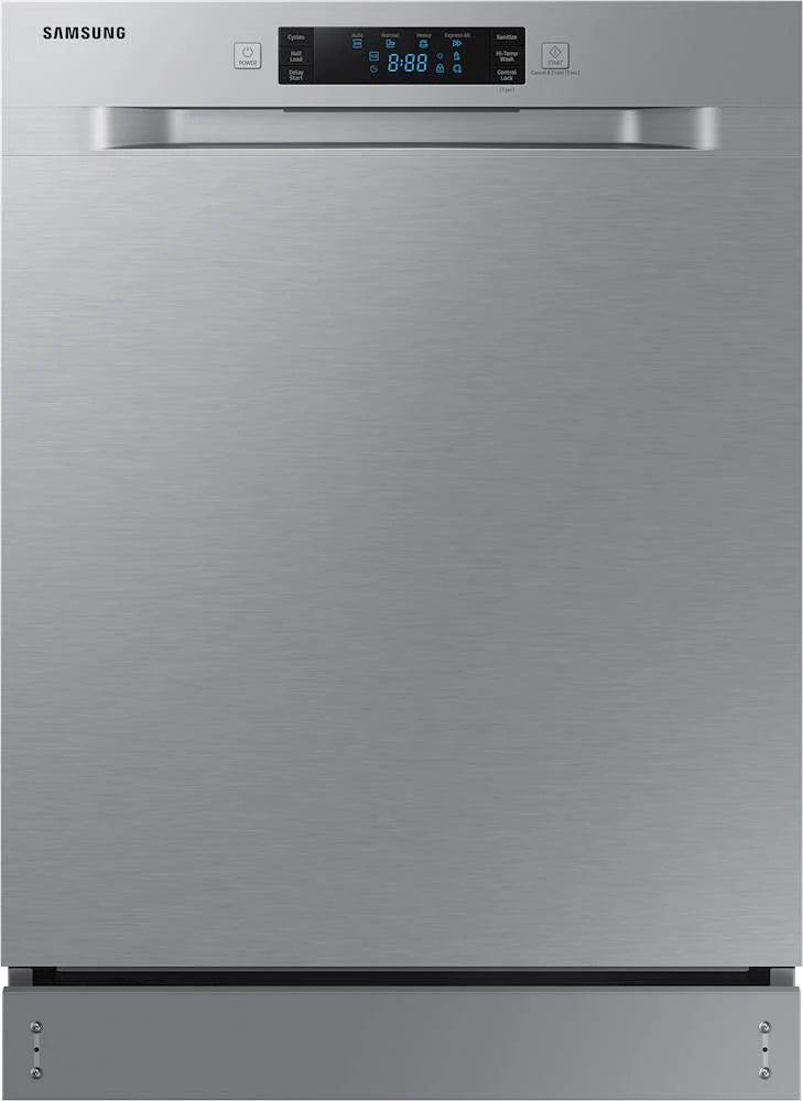 Samsung - Front Control Built-In Dishwasher with Stainless Steel Tub, Integrated Digital Touch Controls, 52dBA - Stainless steel