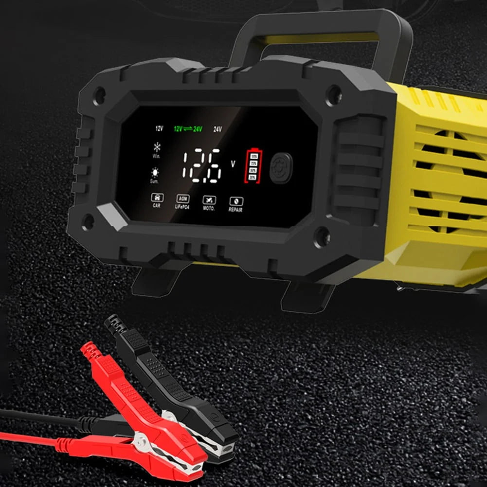 20A/10A Car Motorcycle Battery Charger 12V/24V Smart Charger Lithium AGM