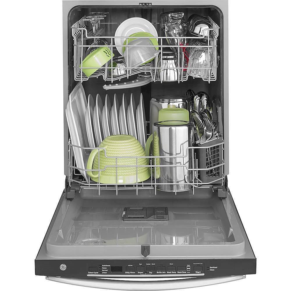 GE - 24 Top Control Tall Tub Built-In Dishwasher - Stainless steel